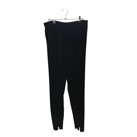 Chico's Pants Women's Size 12 US Black Private Edition Stretch Slinky Velvet - Picture 1 of 4